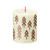 Bolsius Rustic Festive Silhouette Pillar Candle - 80x68mm - Soft Pearl with Tree