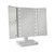 LED 3 Sided Desktop Mirror White