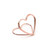 Place Card Holders Hearts Rose Gold 2.5cm