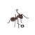 Ant Wall Decor Metal Red Small