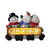 3 snowmen with light up Merry Christmas sign 24cm from Country Baskets