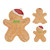 Gingerbread Cookie Flat Plate 22X19X3cm 2 Assorted Designs from Country Baskets