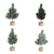 Christmas Mini Plant On Wooden Base 4Ast 22Cm from Country Baskets