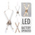 Wooden Ski Decoration With Led 155X45X420mm 2 Assorted Colours from Country Baskets