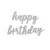 Black Foil Jointed Happy B'day Banner