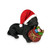 Dog Lying down in Santa hat Resin Black 15.5cm from Country Baskets