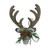Wooden Deer Head with bow 22.5x5.5x29cm from Country Baskets