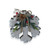 Wooden snowflake with bow and berries 16.5cm from Country Baskets