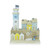 Wooden Seaside Houses with beach huts 22x9.50x27cm from Country Baskets
