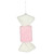 Rectangle Candy Hanging Decoration - Pink - H31cm