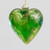 8cm Heart Pattern Decoration Green