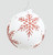 80mm Glitter Snowflake Ball Wht/Re from Country Baskets