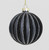 8cm Glass Pattern Ball Dec. Black from Country Baskets