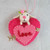 Felt mouse with Love Heart and Rose 11x5x12cm from Country Baskets