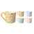 Mug, New Bone Porcelain, 370Ml/13Oz, Size: Dia 95Xh92Mm. 4 Asst Flower Design 