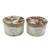 13X8Cm Candlepot With Wooden Lid 2 Asst