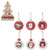Xmas Baubles 6 Asst On Stand