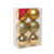 Gold Shatterproof Baubles (8cm) (6 pieces)