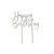 Silver Happy B'day Cake Topper