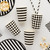 Monochrome Striped and Diamond Paper Cups - Pack of 8