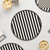 Monochrome Striped Paper Plates - Pack of 8