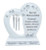 Mum & Dad White Heart With Chime 14x18x6cm