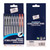 8 Retractable  Rubber Grip Pens