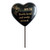 Mum Black Lily Heart Stick 9x8cm