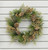 22" Cone/Leaf Wreath Champagne