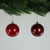 Pearlised Red Baubles (8cm) (6 Pieces)
