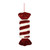 Candyland Sparkly Rectangular Sweet Hanging Decoration - Red/White - 35cm