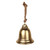 Metal Hanging Bell on Rope - Gold -  Dia22 x H11.5cm