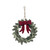 Felt Leaf Wreath with Red Bow Hanging Decoration  - 10cm