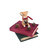 Mouse Sitting on Books with Pinecone - H11.5cm