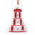 Tiered Cake Ornament - White/Red - 8cm