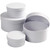 Round Boxes, white, H: 4+5+6+7 cm, D: 8+10+12+14 cm, 4 pc/ 1 set