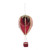 Burgundy and Pink Hanging Hot Air Balloon 13x13x28cm