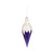 Snow Topped Finial Hanging Decoration - Purple - H31cm