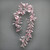 Lambs Ear Flocked Glitter Garland Burgundy