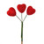Amora Flocked Heart Love Red 10 cm
