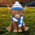 Highland Cow Scarf & Hat Blue 