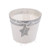 White Jute Pot With Silver Star Plastic Lined Large