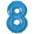 Balloon Number 8 Blue 86cm