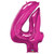 Number 4 Foil Balloon Magenta 86 cm