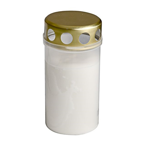 White Graveside Candle Country Baskets