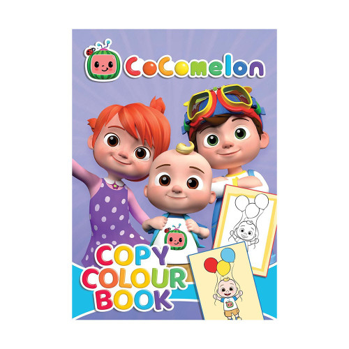 Childrens Cocomelon Sticker Colouring Book & Copy Colour Book