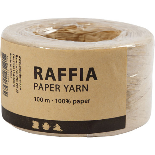 String Shapes Through Yarn Paper raffia yarn, sand, W: 7-8 mm, 100 | Country Baskets