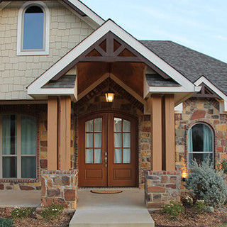 Exterior Entryway of Home Exterior shot of doors and windows of home