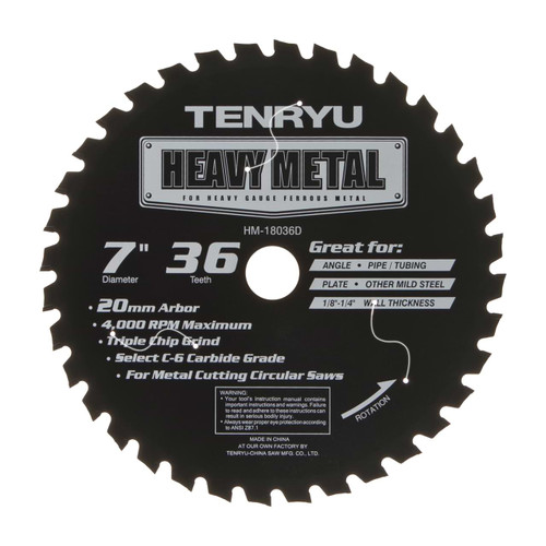 8" X 42T TCG, Heavy Metal Series Saw Blade, Tenryu HM-20342D