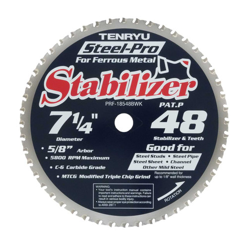 8-1/4" X 48T MTCG, Steel Pro Stabilizer Saw Blade Series, Tenryu PRF-21048BWK